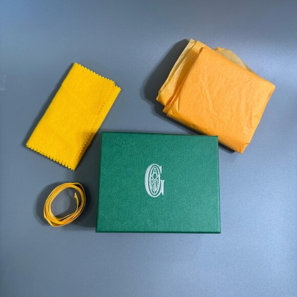 Goyard Other - GOYARD Empty Gift Box Green With Yellow Cloth and yellow Ribbon W/Lettering